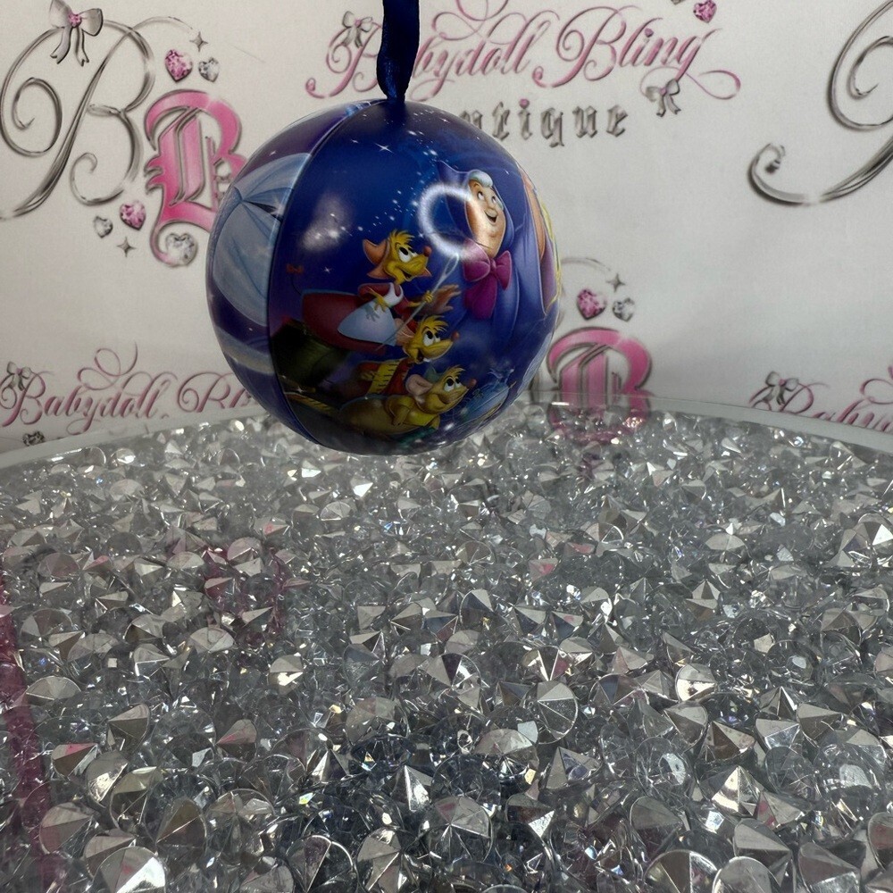 Disney ornament Blue Cinderella Holiday Hanging Ornament that opens can fill - Picture 5 of 8